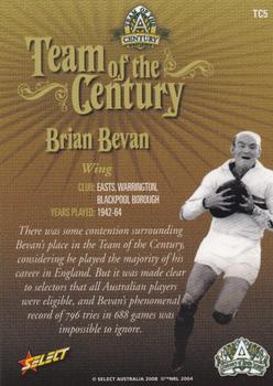 2008 NRL Centenary - Team of the Century #TC5 Brian Bevan Back